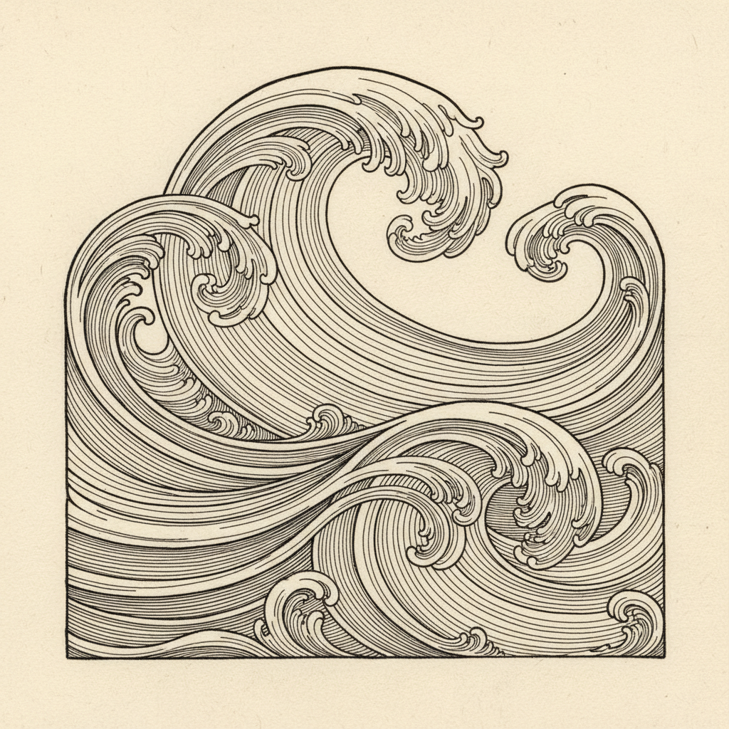 Eau — gravure fine Art Nouveau