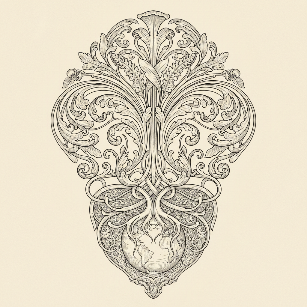 Terre — gravure fine Art Nouveau