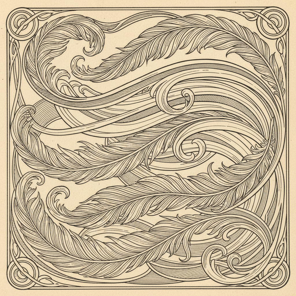 Air — gravure fine Art Nouveau