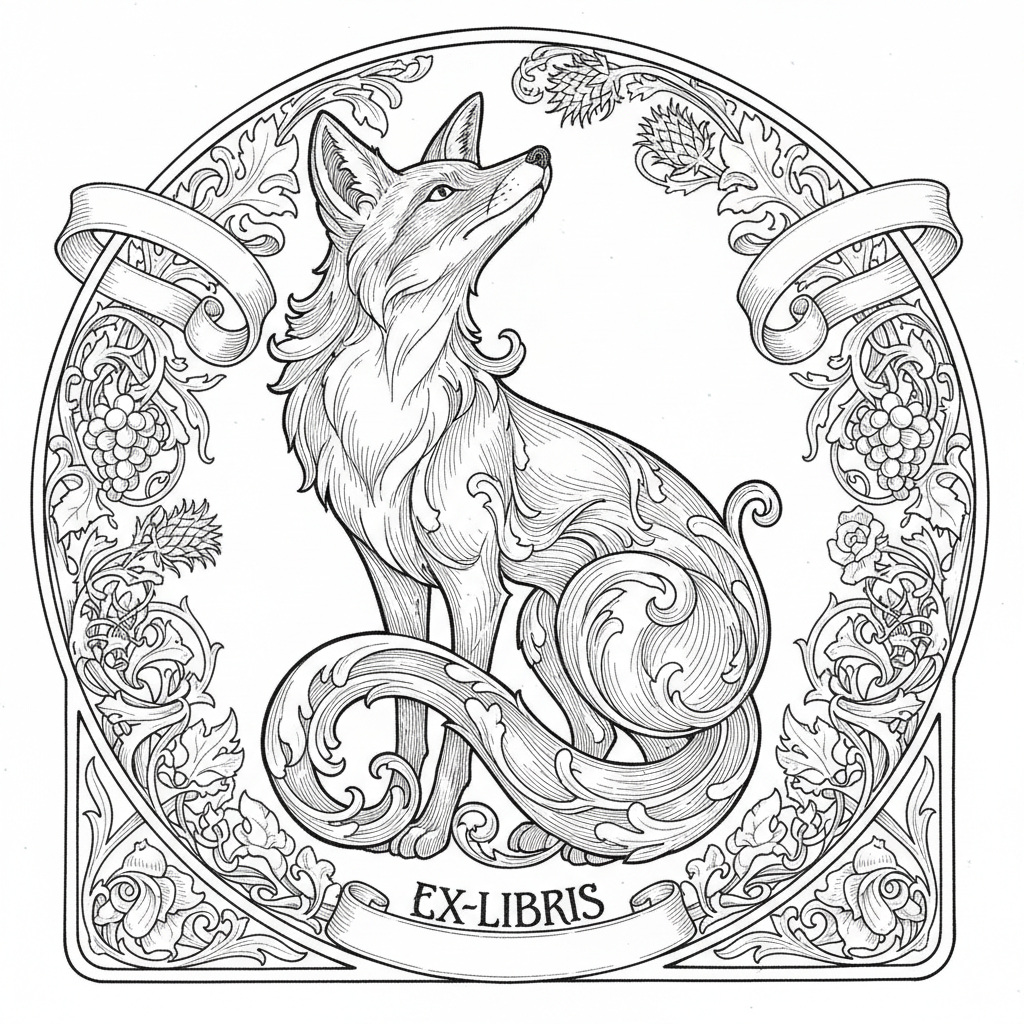Renard — gravure fine Art Nouveau