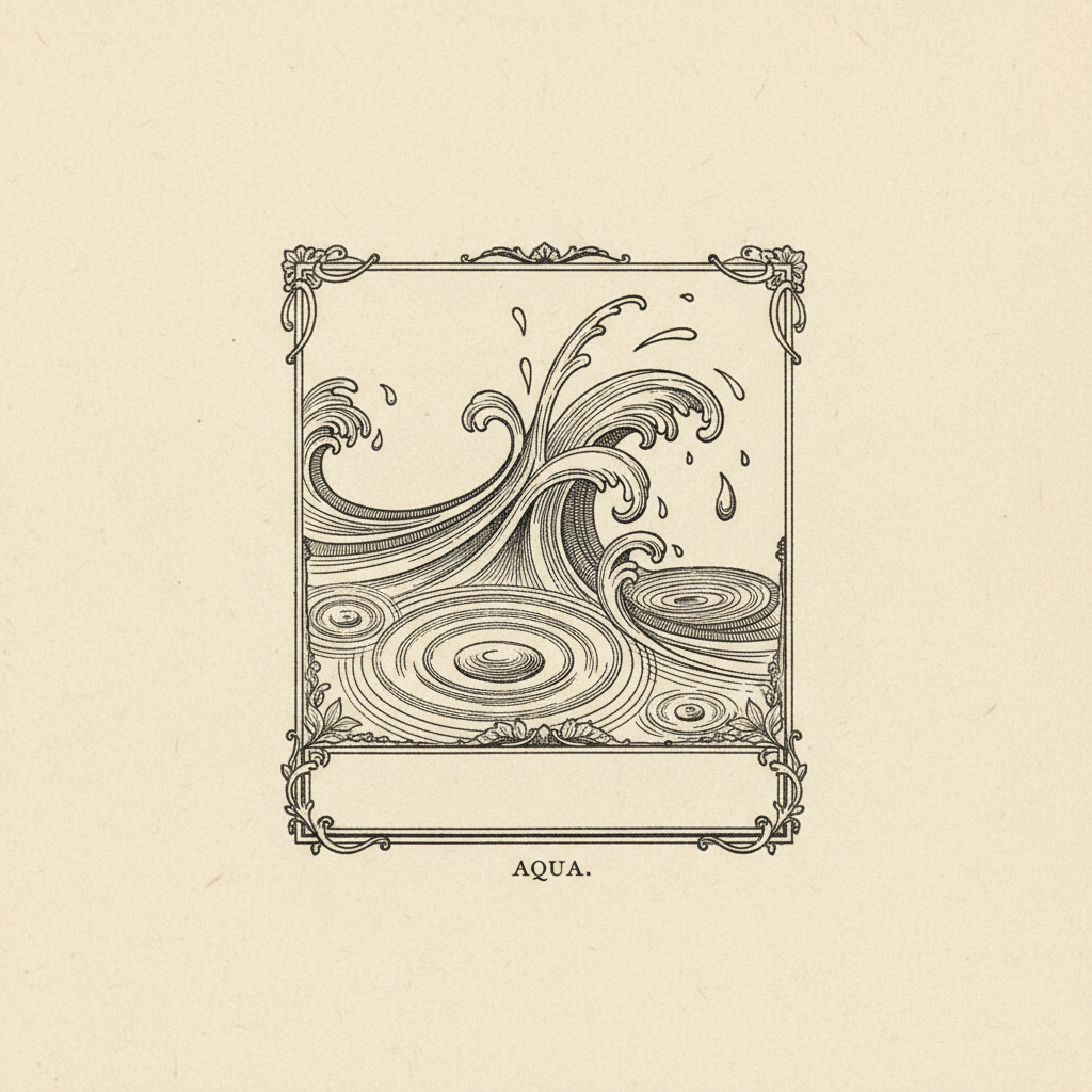 L'Eau — gravure bestiaire